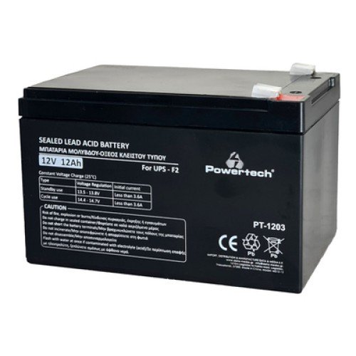 Powertech POWERTECH μπαταρία μολύβδου PT-1203 για UPS, 12V 12Ah, F2
