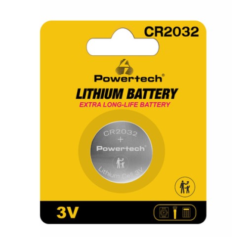 Powertech POWERTECH μπαταρία λιθίου PT-1208, CR2032, 3V, 1τμχ
