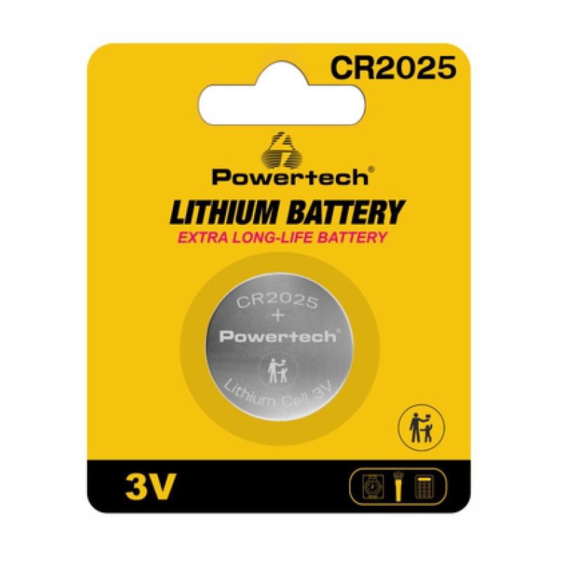 Powertech POWERTECH μπαταρία λιθίου PT-1211, CR2025, 3V, 1τμχ