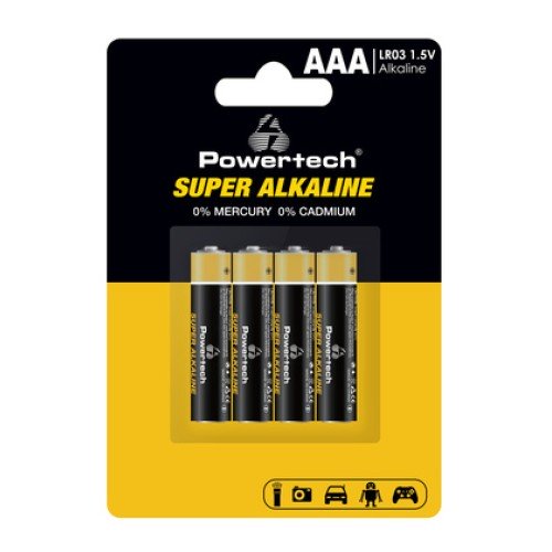 Powertech POWERTECH αλκαλικές μπαταρίες Super Alkaline PT-1213, AAA, 1.5V, 4τμχ