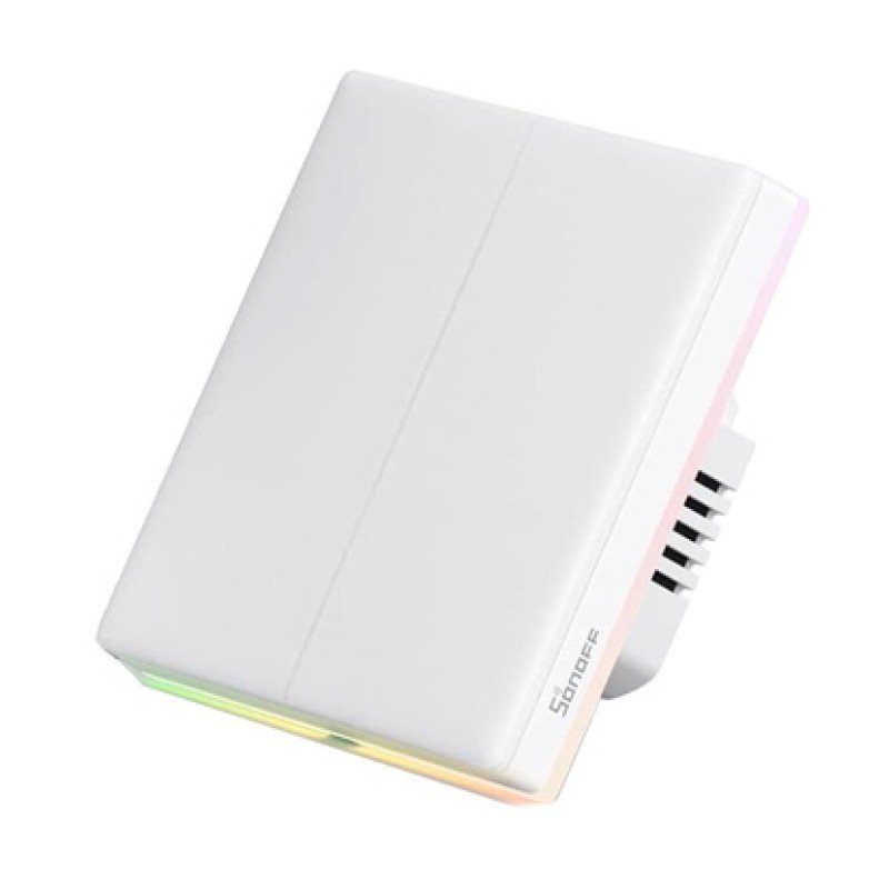 SONOFF SONOFF smart διακόπτης T5-2C-86 με LED φωτισμό, διπλός, Wi-Fi, λευκός