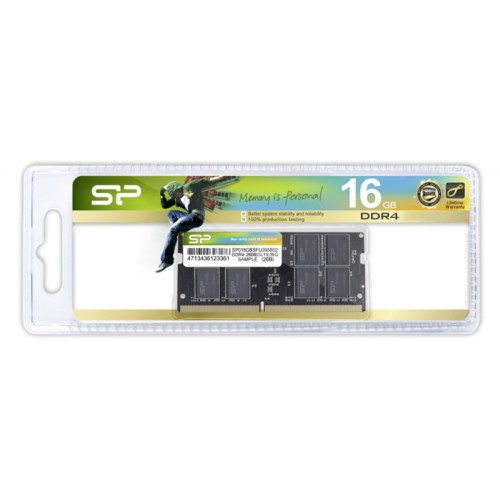 SILICON POWER SILICON POWER μνήμη DDR4 SODIMM SP016GBSFU320X02, 16GB, 3200MHz, CL22