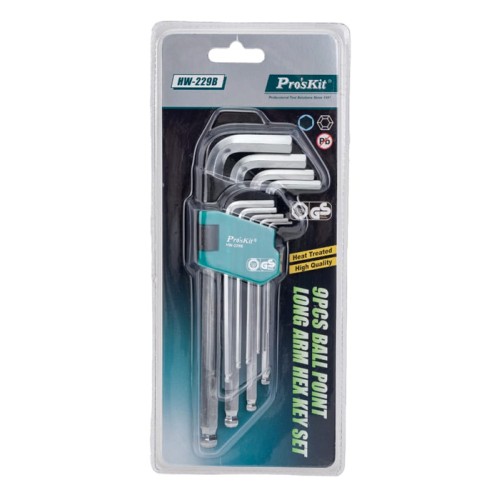 PROSKIT PROSKIT σετ κλειδιά Allen HW-229B σε σχήμα L, 9τμχ
