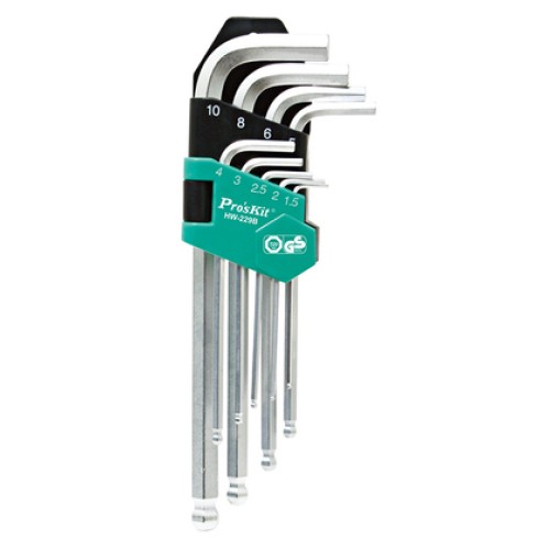 PROSKIT PROSKIT σετ κλειδιά Allen HW-229B σε σχήμα L, 9τμχ