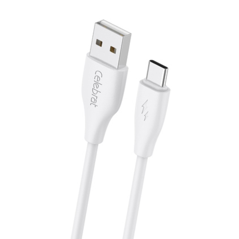 CELEBRAT CELEBRAT καλώδιο USB-C σε USB CB-31A, 3A, 480Mbps, 1m, λευκό