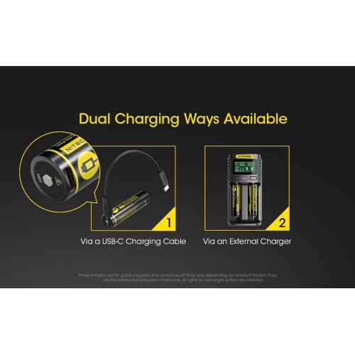 NITECORE NITECORE επαναφορτιζόμενη μπαταρία τύπου 18650 NL1826R, 2600mAh, USB-C