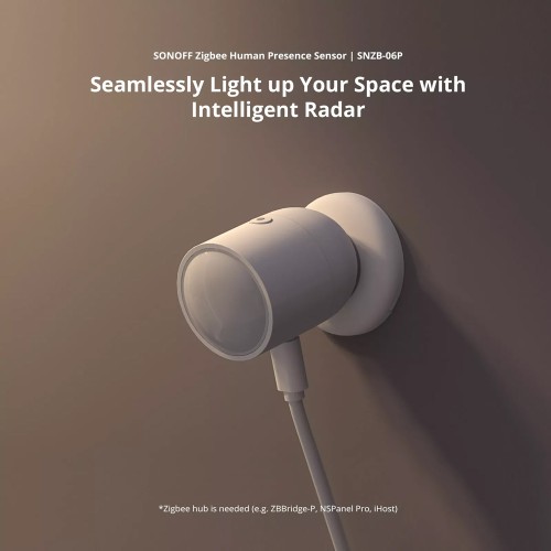 SONOFF SONOFF smart ανιχνευτής κίνησης SNZB-06P με αισθητήρα φωτός, ZigBee, λευκός
