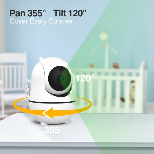 Powertech POWERTECH ενδοεπικοινωνία μωρού PT-1345 με κάμερα & οθόνη 7