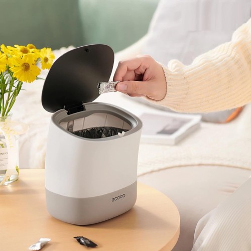 ECOCO ECOCO μίνι κάδος απορριμμάτων E2241 με σακούλες, επιτραπέζιος, 1.5lt, λευκός