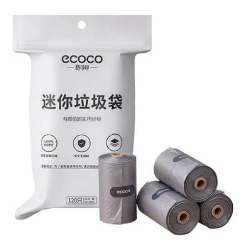 ECOCO ECOCO σακούλες απορριμμάτων E24062, 22x24cm, γκρι, 4x30τμχ