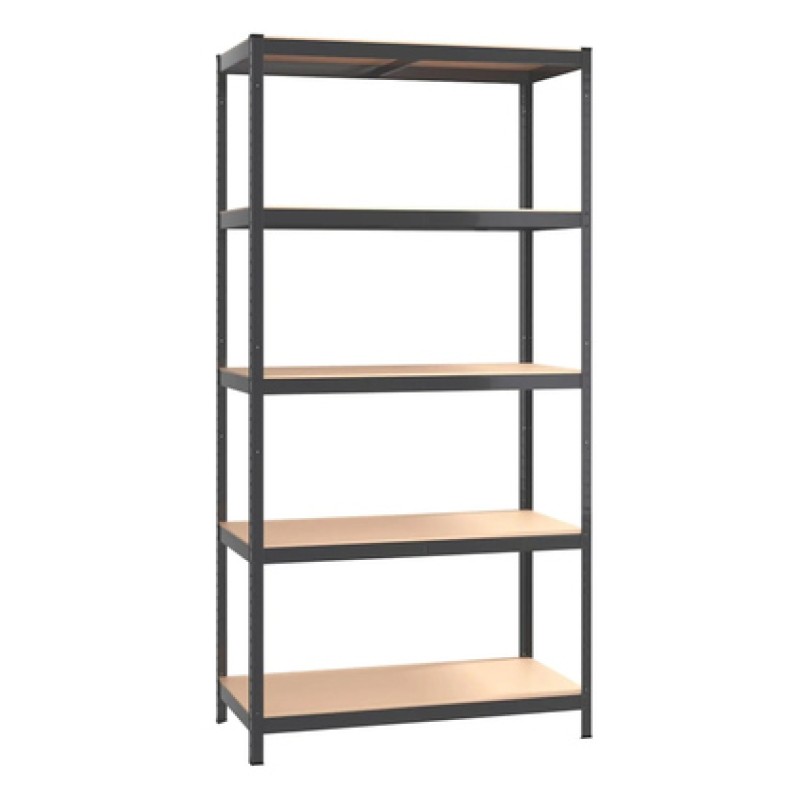 HOME USE HOME USE μεταλλική ραφιέρα HUH-0199 με 5 ράφια, 90x40x180cm, μαύρη