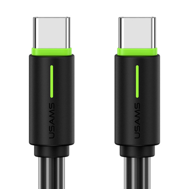 USAMS USAMS καλώδιο USB-C US-SJ734, 60W, 480Mbps, 1m, μαύρο