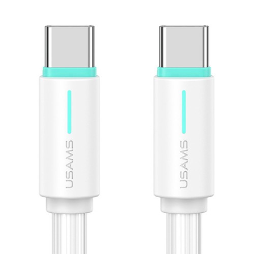 USAMS USAMS καλώδιο USB-C US-SJ734, 60W, 480Mbps, 1m, λευκό
