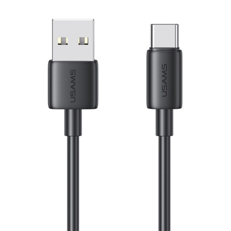 USAMS USAMS καλώδιο USB-C σε USB US-SJ708, 3A, 480Mbps, 1m, μαύρο