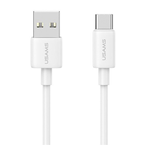 USAMS USAMS καλώδιο USB-C σε USB US-SJ708, 3A, 480Mbps, 1m, λευκό