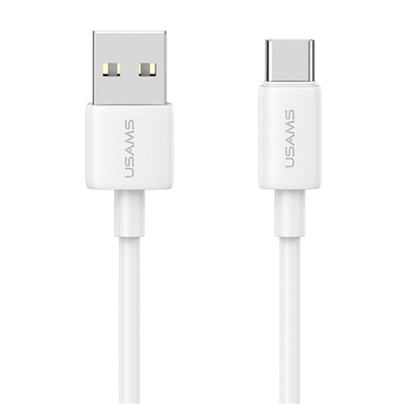 USAMS USAMS καλώδιο USB-C σε USB US-SJ708, 3A, 480Mbps, 1m, λευκό