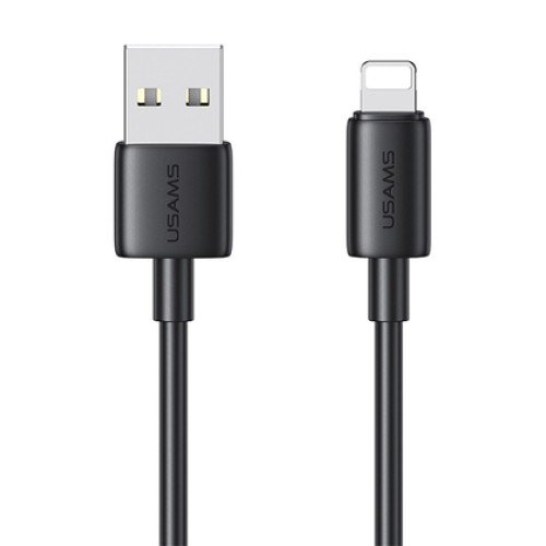 USAMS USAMS καλώδιο Lightning σε USB US-SJ709, 2.4A, 480Mbps, 1m, μαύρο