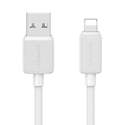 USAMS USAMS καλώδιο Lightning σε USB US-SJ689, 2.4A, 480Mbps, 1m, λευκό