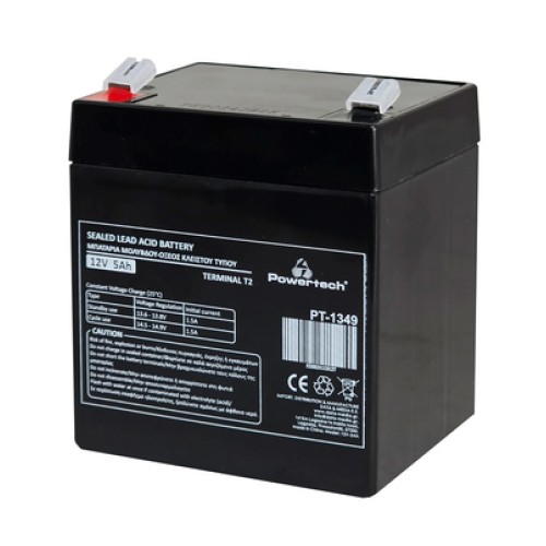 Powertech POWERTECH μπαταρία μολύβδου PT-1349, 12V 5Ah, T2