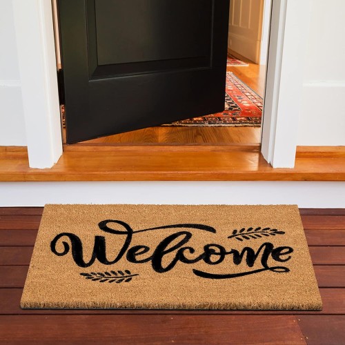 HOME USE HOME USE πατάκι εισόδου HUH-0204, αντιολισθητικό, 60x40cm, 8mm πάχος, καφέ