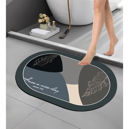 HOME USE HOME USE πατάκι μπάνιου HUH-0213, αντιολισθητικό, 60x40cm, 3.5mm πάχος, πολύχρωμο