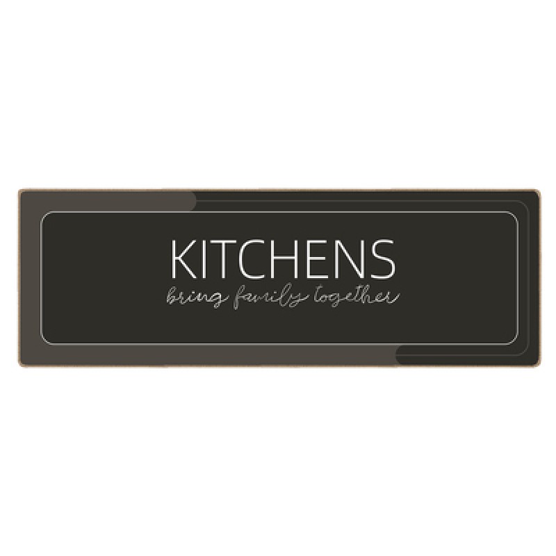 HOME USE HOME USE πατάκι κουζίνας HUH-0217, αντιολισθητικό, υφασμάτινο, 150x50cm, 3.5mm πάχος, καφέ