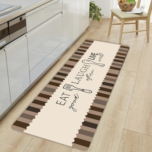 HOME USE HOME USE πατάκι κουζίνας HUH-0219, αντιολισθητικό, 150x50cm, 3.5mm πάχος, καφέ