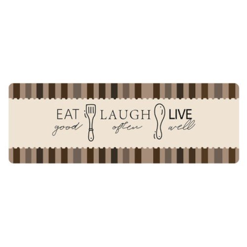 HOME USE HOME USE πατάκι κουζίνας HUH-0219, αντιολισθητικό, 150x50cm, 3.5mm πάχος, καφέ