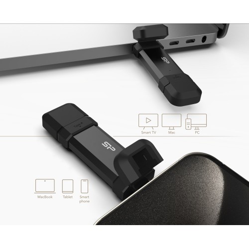 SILICON POWER SILICON POWER εξωτερικός SSD Marvel Xtreme DS72, USB-C/USB 3.2, 250GB, μαύρο
