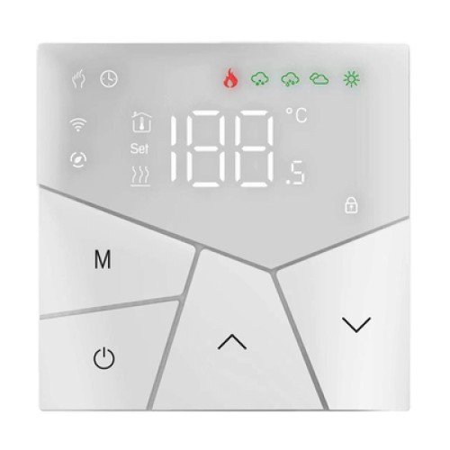 UNBRANDED Smart θερμοστάτης πετρελαίου BHT-15GBLW, WiFi, χωνευτός, λευκός