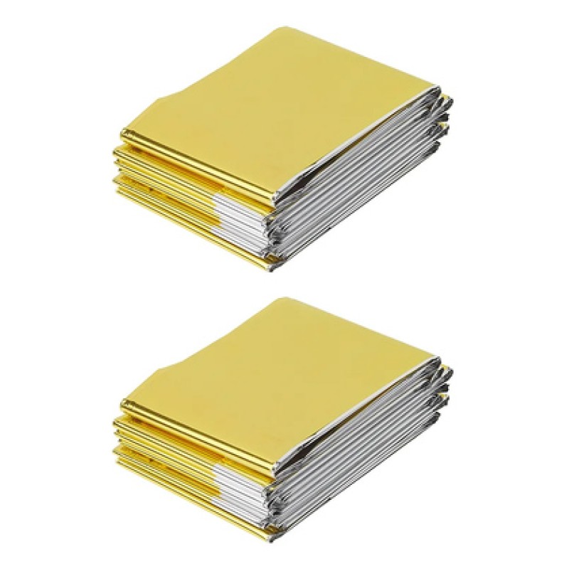 PROPLUS PROPLUS θερμική κουβέρτα εκτάκτου ανάγκης 510394, 160x210cm, χρυσό/ασημί, 2τμχ