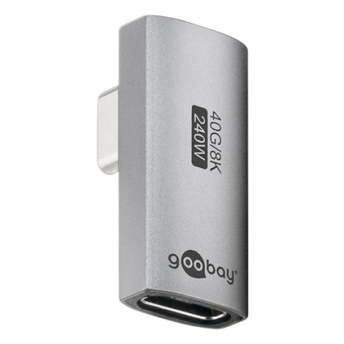 GOOBAY GOOBAY αντάπτορας USB-C 74443, γωνιακός 90°, USB4, 240W, 40Gbps, 8K, γκρι