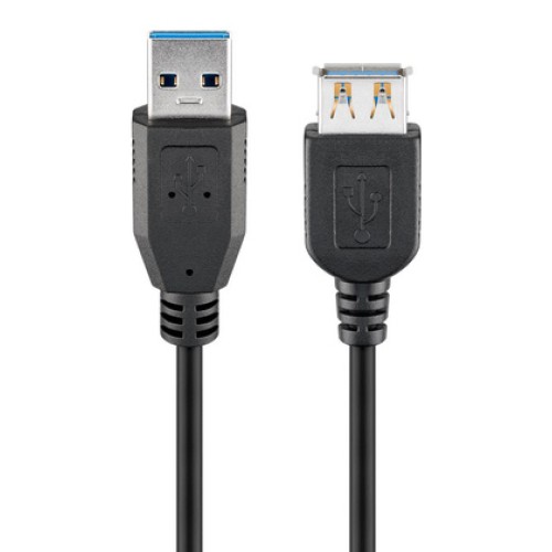 GOOBAY GOOBAY καλώδιο προέκτασης USB 74149, 5Gbps, USB 3.0, 15W, 2m, μαύρο