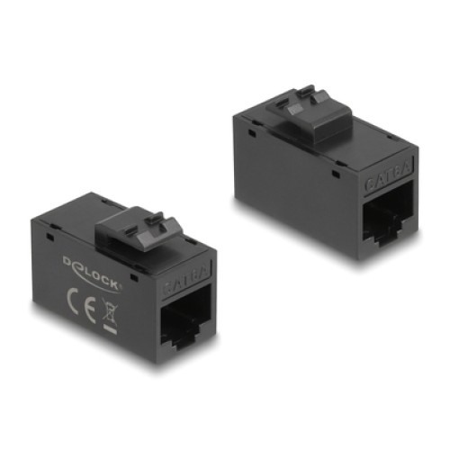 DELOCK DELOCK Keystone module RJ45 90638, θηλυκό σε θηλυκό, Cat 6A UTP, μαύρο