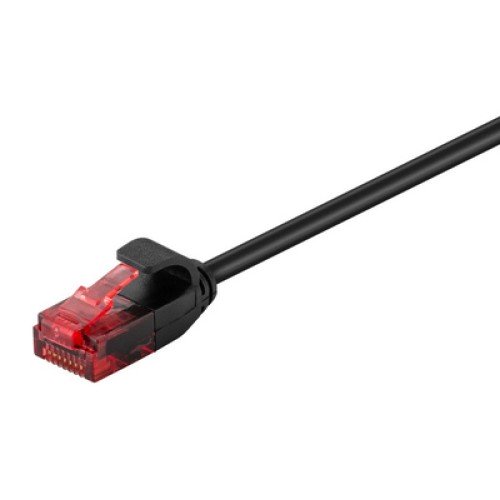 GOOBAY GOOBAY καλώδιο δικτύου 71548, CAT 6 U/UTP, slim, copper, 250MHz, 0.25m, μαύρο