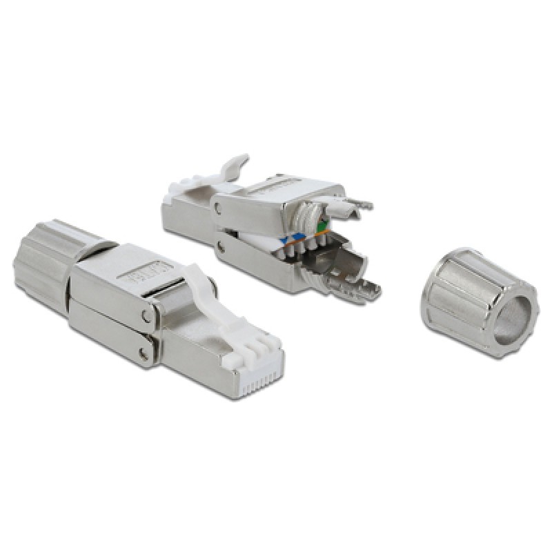 DELOCK DELOCK βύσμα RJ45 CAT 6A STP 86477, tool-free, ασημί