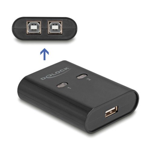 DELOCK DELOCK USB Type B switch 11503, 2 σε 1, μαύρο