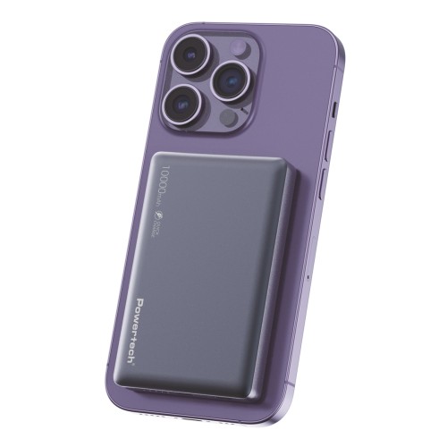Powertech POWERTECH power bank PT-1377, 10000mah, magnetic wireless, 20W, γκρι