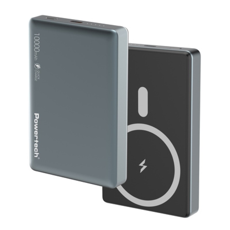 Powertech POWERTECH power bank PT-1377, 10000mah, magnetic wireless, 20W, γκρι