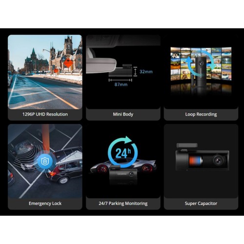 DDPAI DDPAI smart κάμερα αυτοκινήτου MINI Pro, 1296p, WiFi