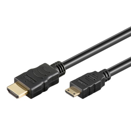 GOOBAY GOOBAY καλώδιο mini HDMI σε HDMI 74082 με Ethernet, 4K/60Hz, 18 Gbps, 1.5m, μαύρο