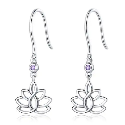 BAMOER BAMOER σκουλαρίκια κρεμαστά BSE451 με κυβική ζιρκόνια, ασήμι 925, ασημί