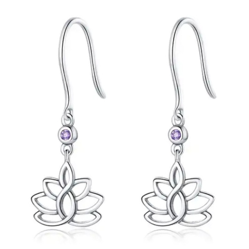 BAMOER BAMOER σκουλαρίκια κρεμαστά BSE451 με κυβική ζιρκόνια, ασήμι 925, ασημί