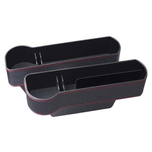 UNBRANDED Σετ θηκών για καθίσματα αυτοκινήτου CAR-0014 με ποτηροθήκη, μαύρο, 2τμχ