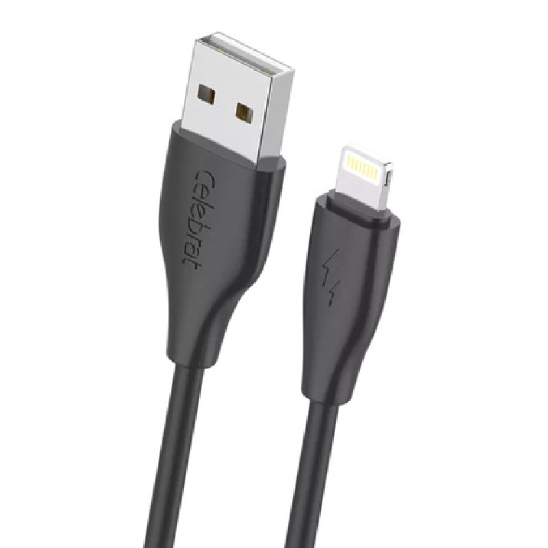 CELEBRAT CELEBRAT καλώδιο Lightning σε USB CB-31, 3A, 480Mbps, 1m, μαύρο