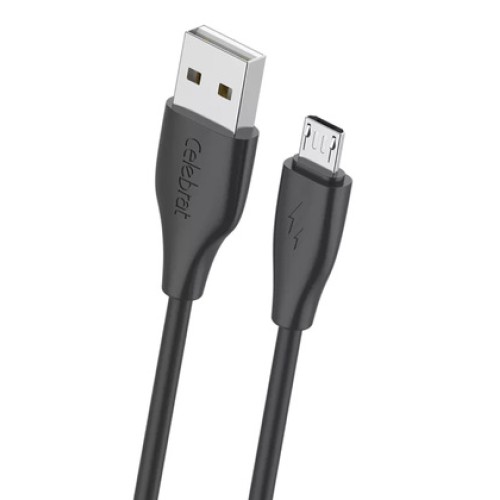CELEBRAT CELEBRAT καλώδιο micro USB σε USB CB-31, 3A, 480Mbps, 1m, μαύρο