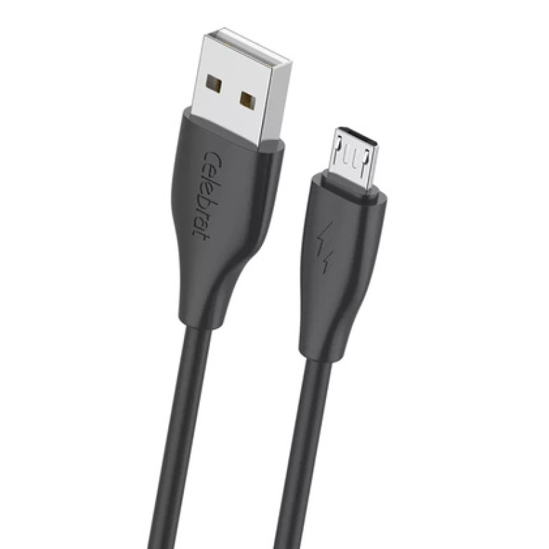 CELEBRAT CELEBRAT καλώδιο micro USB σε USB CB-31, 3A, 480Mbps, 1m, μαύρο