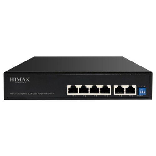 HIMAX HIMAX PoE switch PS1402E-L, 4x Ethernet PoE & 2x Ethernet θύρες, έως 100Mbps