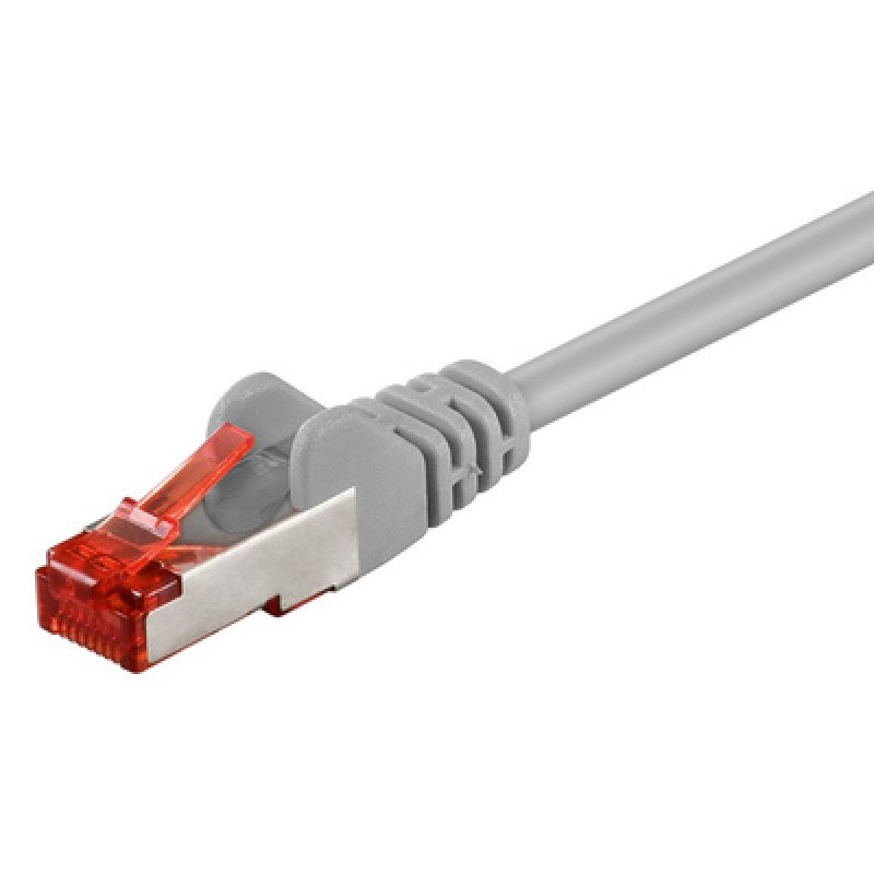 GOOBAY GOOBAY καλώδιο δικτύου 92455, CAT 6 S/FTP, copper, 250MHz, 0.15m, γκρι