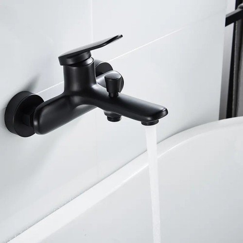 Bruno Μπαταρία Τοίχου Λουτρού M31570-235H,Αναμεικτική Μαύρη